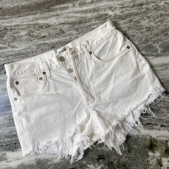 Agolde Pants - AGOLDE White Jean Shorts W26
